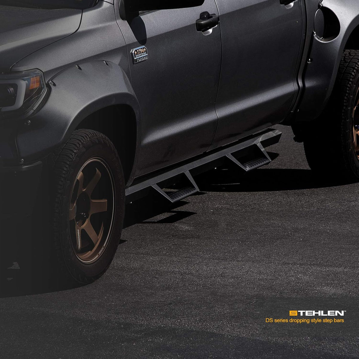 Matte Black Nerf Bars Running Boards for Ford F150 SuperCrew Cab T262