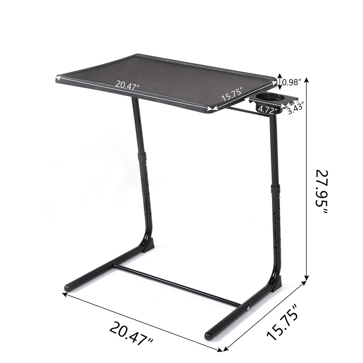 Set of 2 Black Adjustable Computer Table B58928