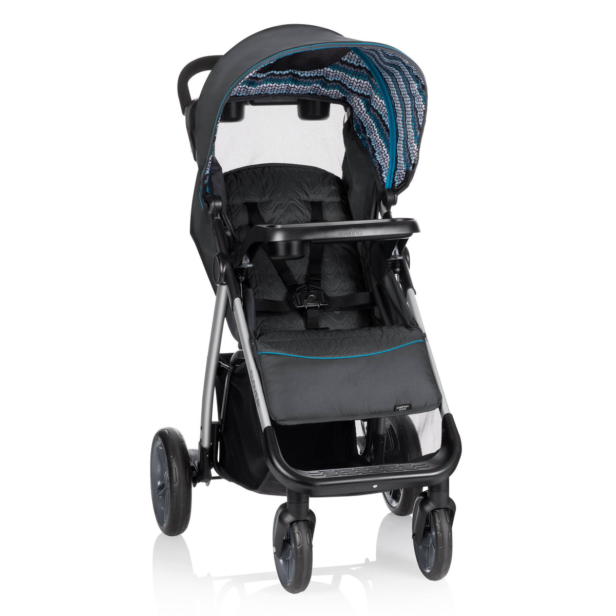 Atlantic Chevron Blue Travel System with Infant Car Seat Y678