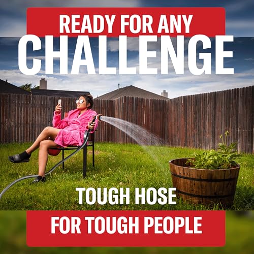 100 ft Stainless Steel Garden Hose Set with Spray Nozzle & Hook T8238