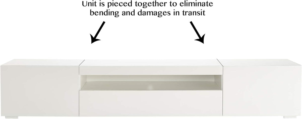 White TV Stand with Lights H22115