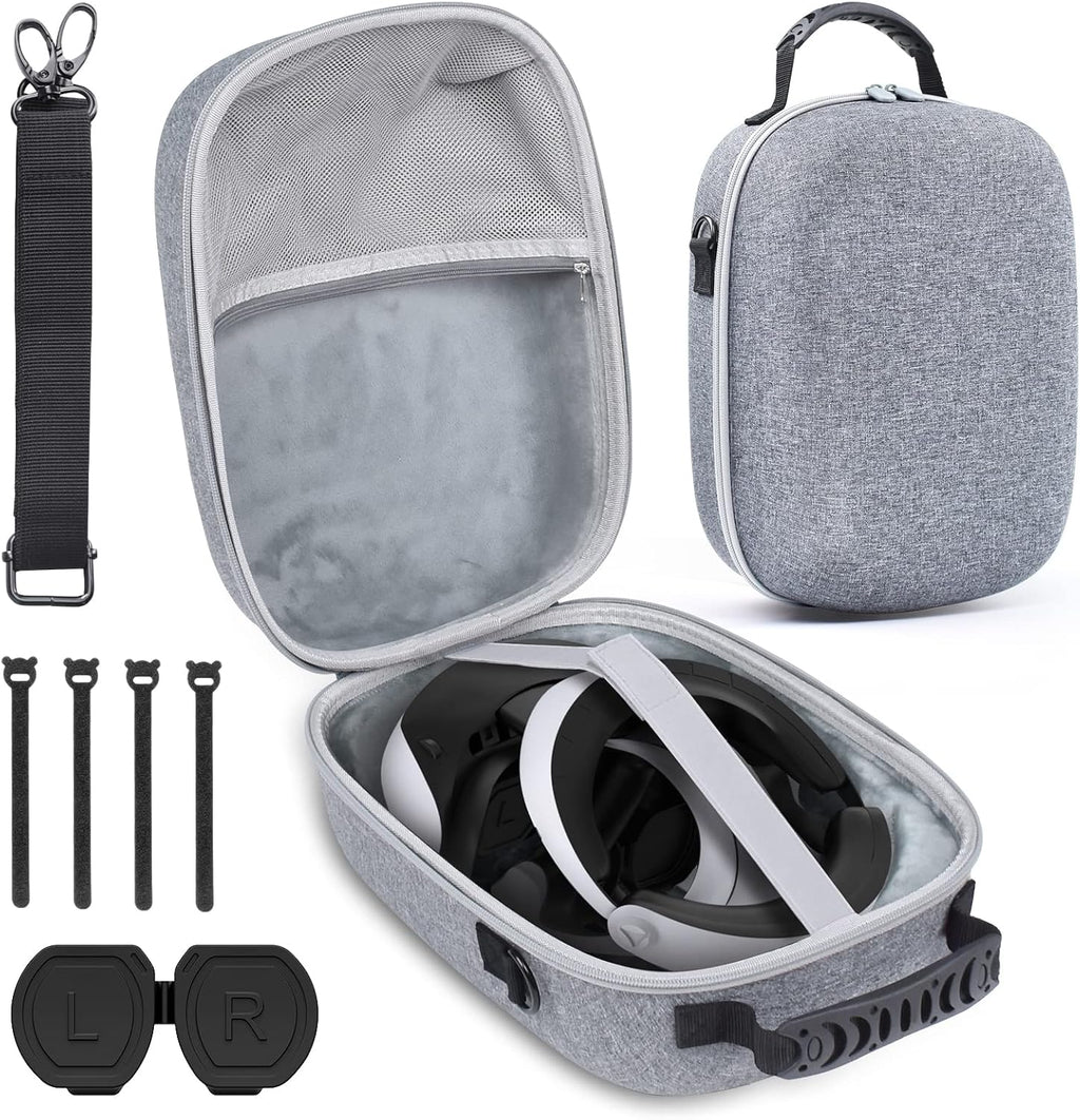 Hard Carrying Case Bag for PlayStation VR2 Gaming Headset and Touch Controllers Accessories K206
