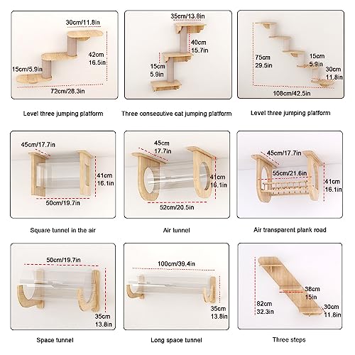 Solid Wood Cat Climbing Frame Set L616175