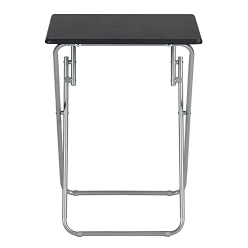 Folding Table with Wood Top Metal Frame, 14.1 x 18.9 x 26 in J8774