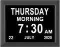 8 Inch Digital Calendar Day Clock with 12 Alarm Options G245148