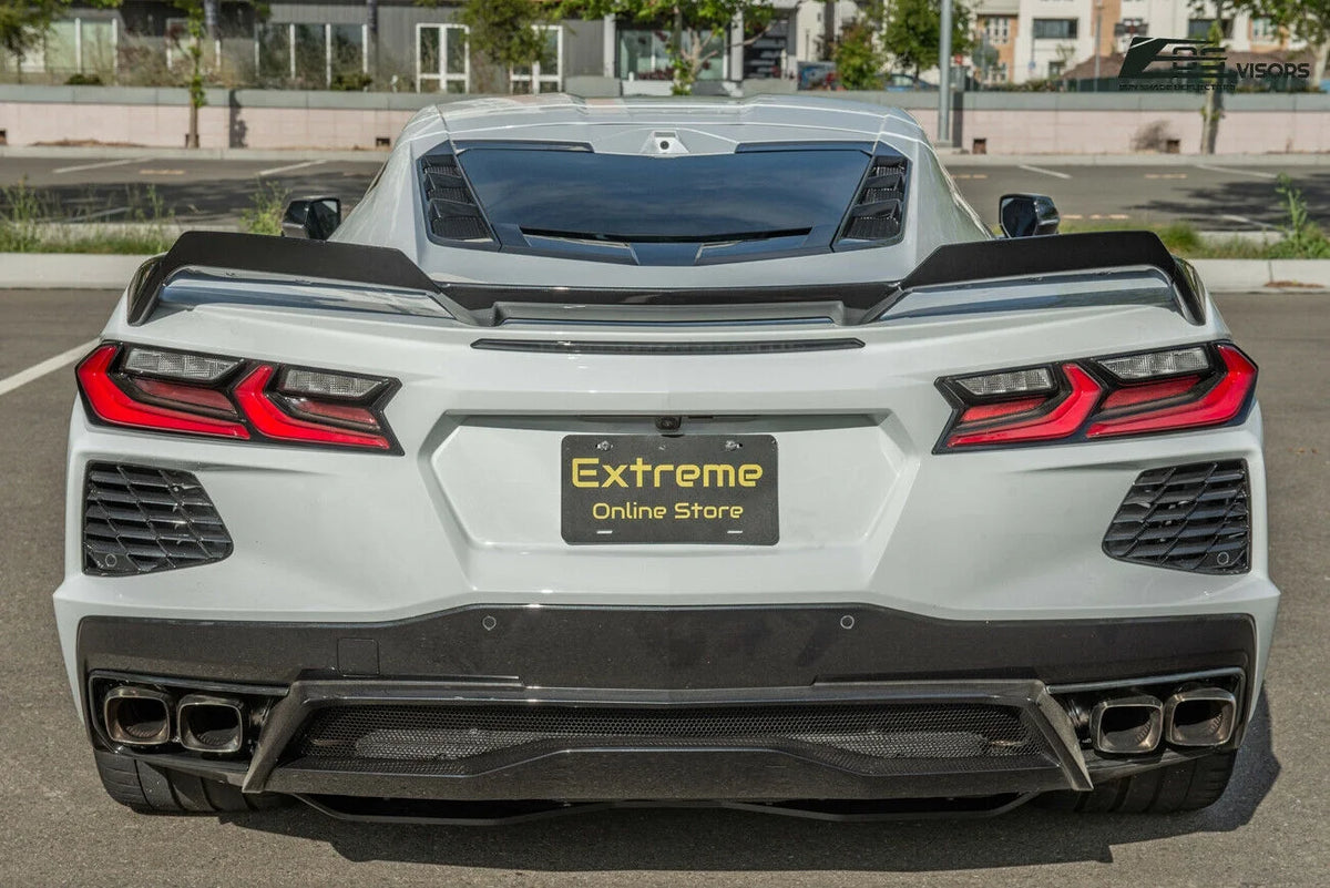 Painted Carbon Flash Metallic ABS Plastic Rear Trunk Lid Wing Spoiler Add-On Wickers Pair Z543