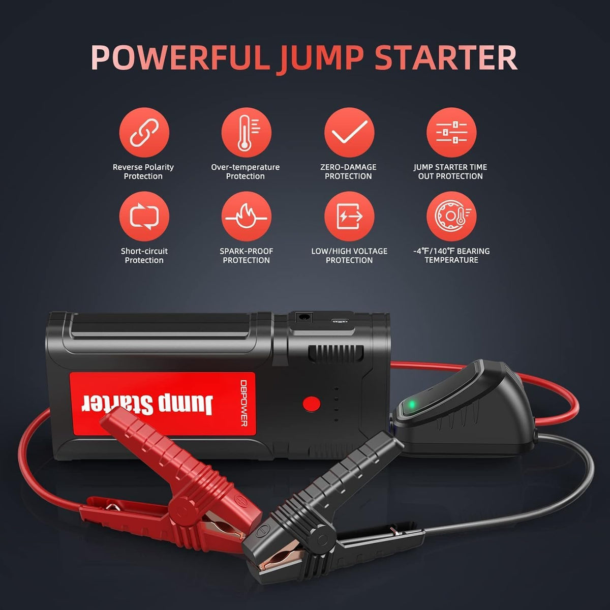 2750A Peak 76.96Wh Portable Car Jump Starter 12V Battery Booster Pack X315941