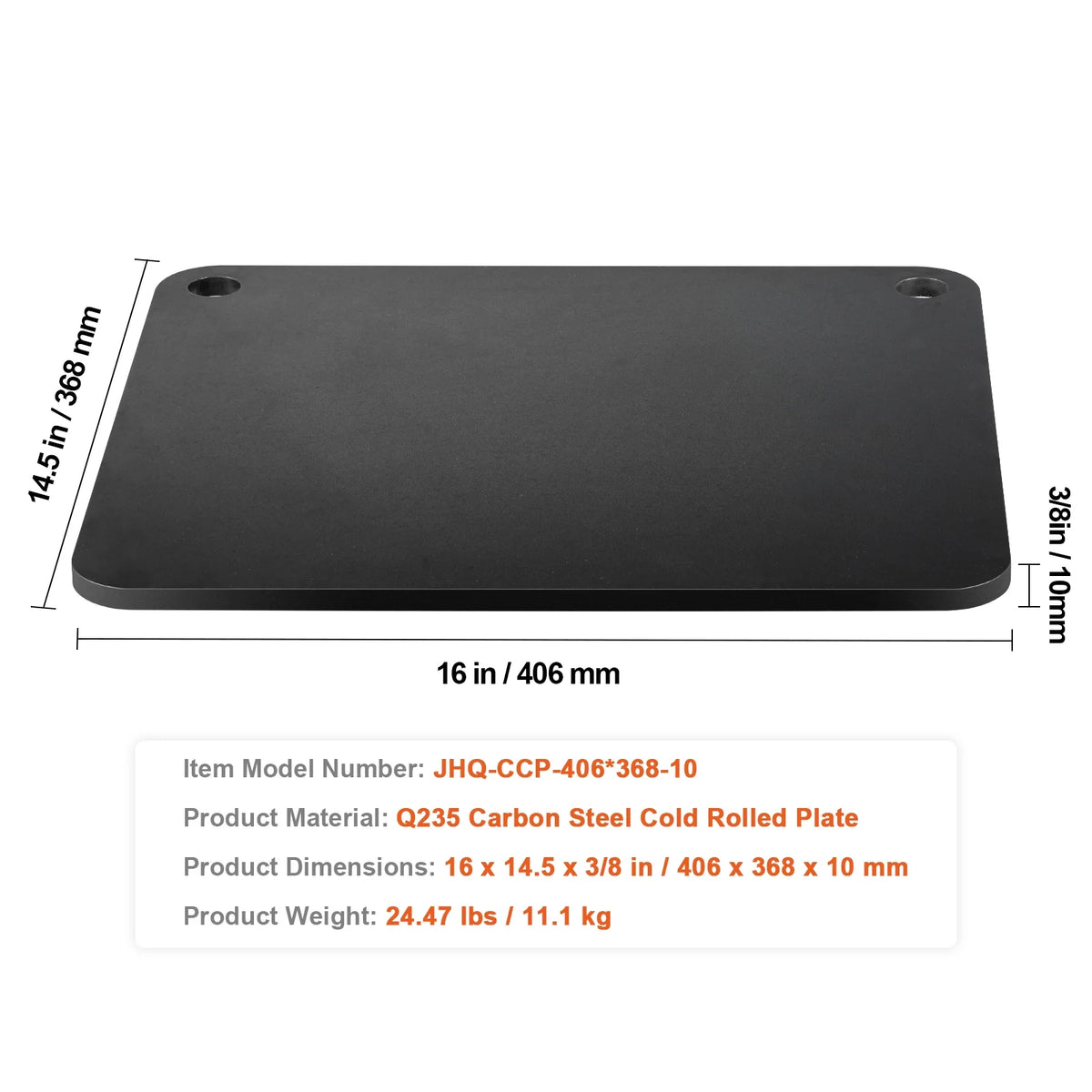 16"x14.5" Pre-Seasoned Carbon Steel Pizza Baking Sheet G23553
