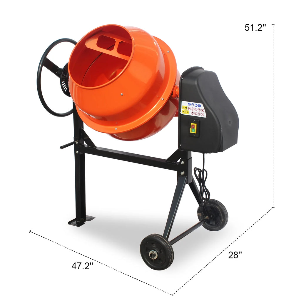 4/5HP Electric Concrete Cement Mixer 5 Cu Ft O515693