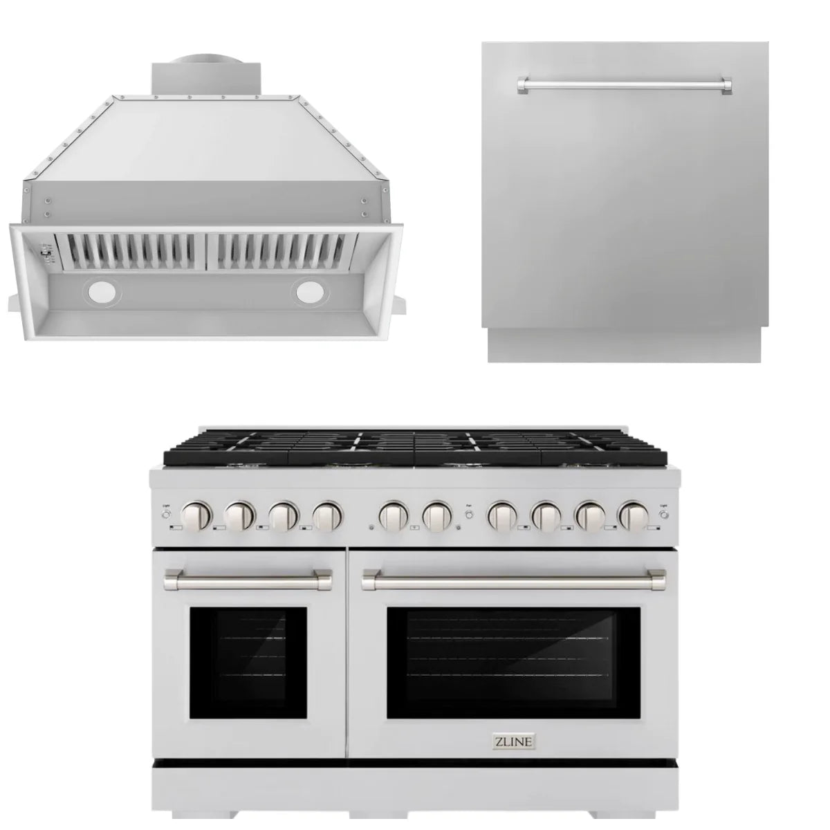 48 Gas Range, Range Hood Insert and Dishwasher W762