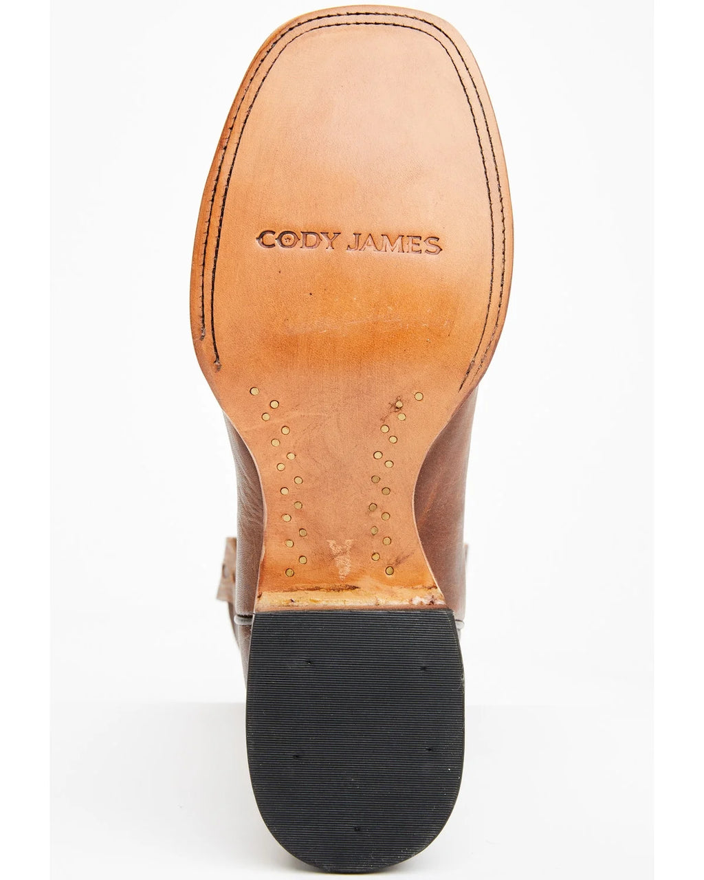 Brown Broad Square Toe Western Boot D73457