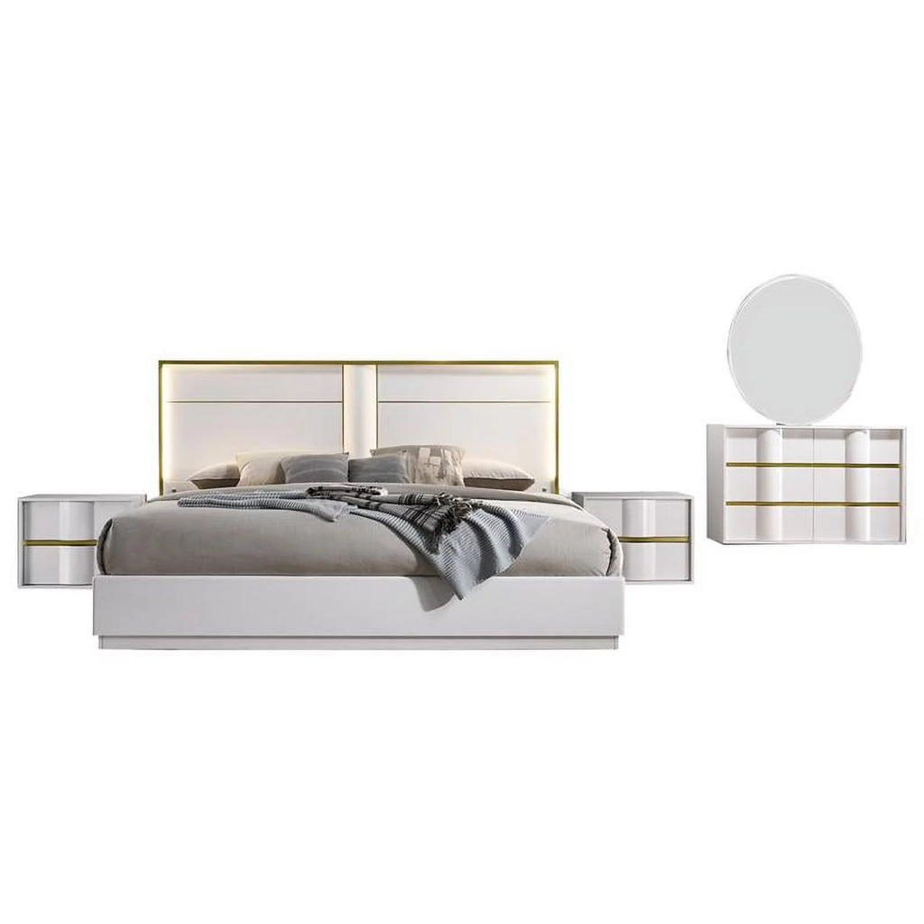 5-Piece Poplar Wood Cali King Bedroom Set T881175