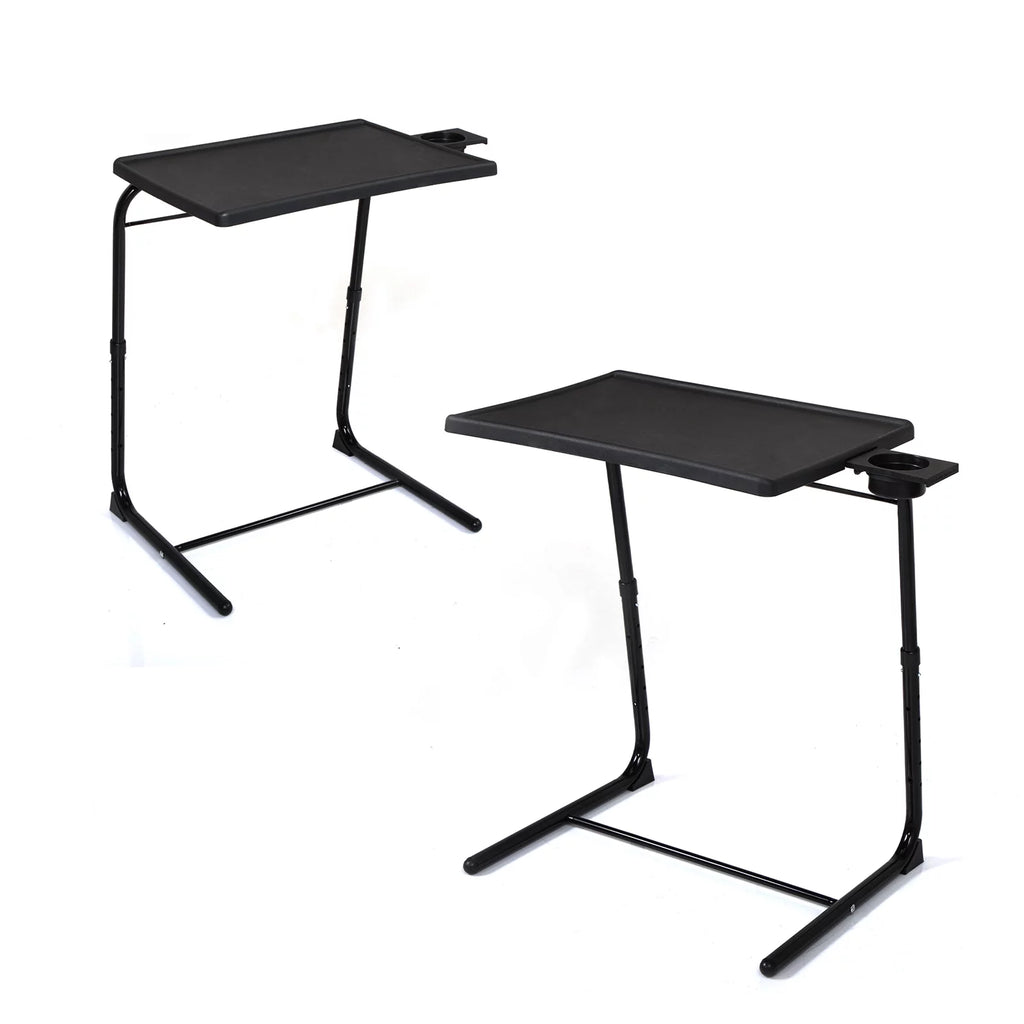 Set of 2 Black Adjustable Computer Table B58928