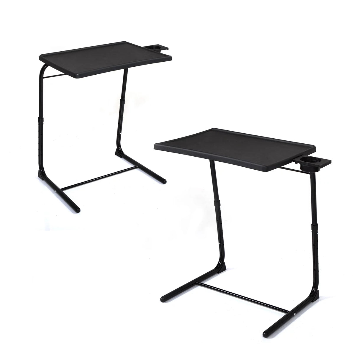 Set of 2 Black Adjustable Computer Table B58928