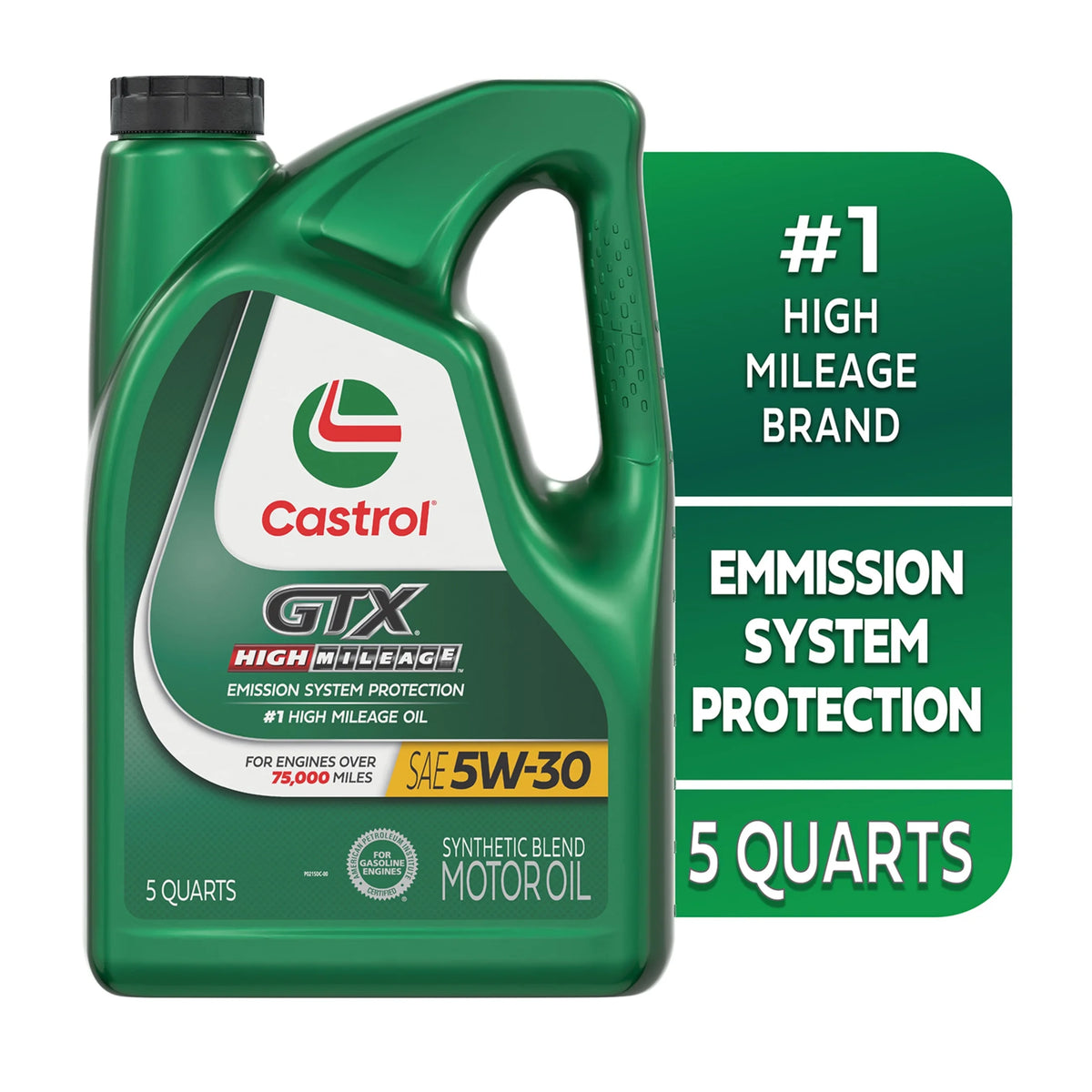 5W-30 Synthetic Blend Motor Oil, 5 Quarts E64599