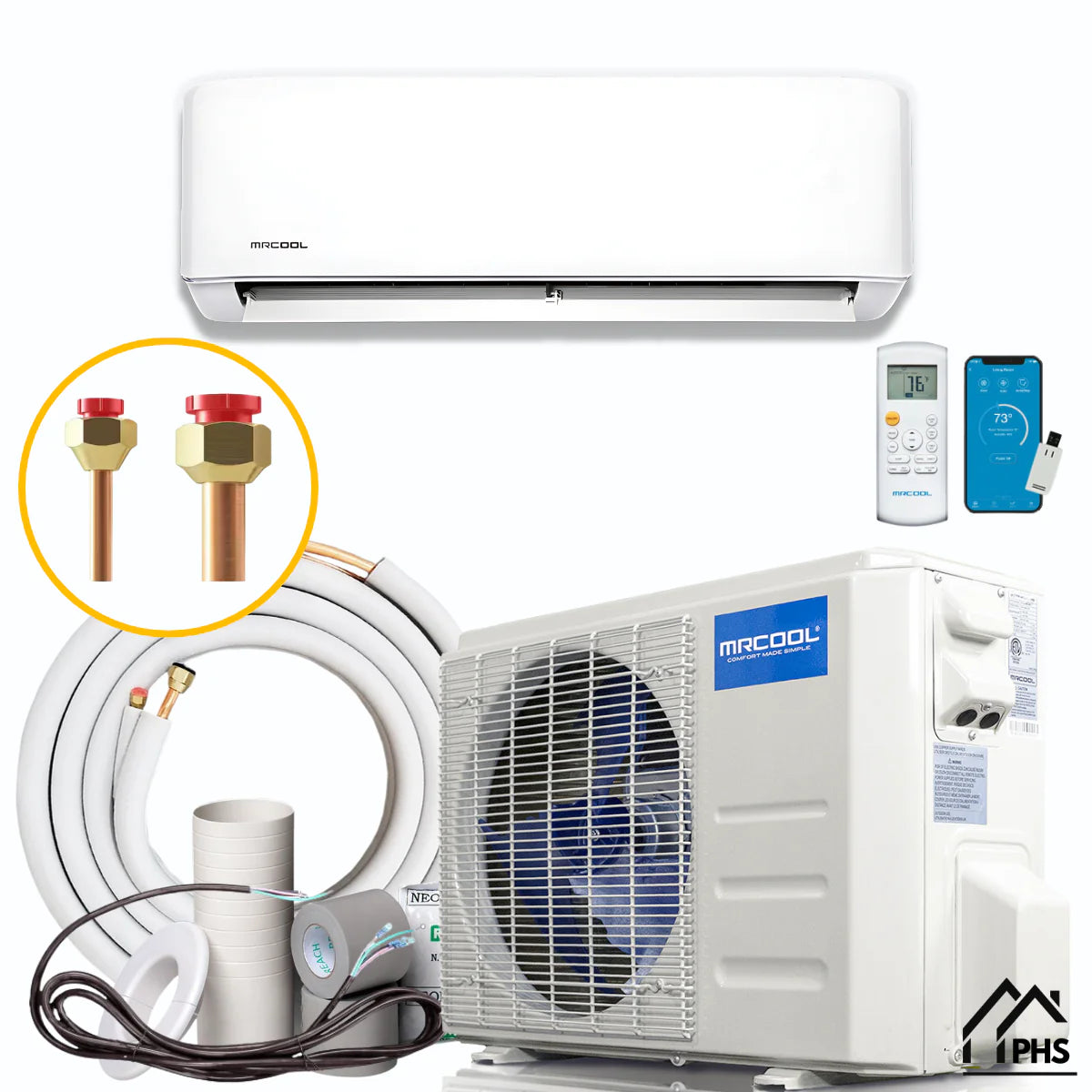 12K BTU Ductless Mini Split Air Conditioner and Heat Pump 115V W95289