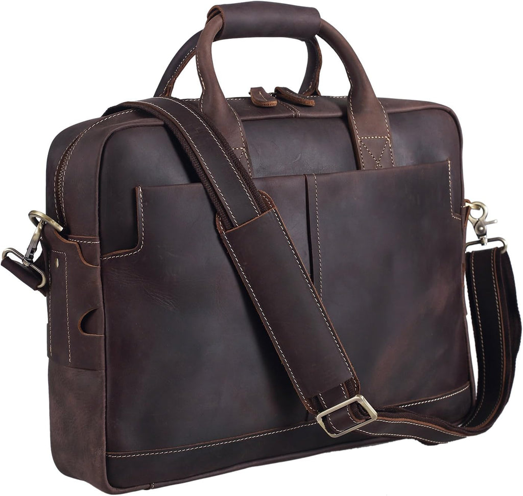 Leather 15.6 Inch Laptop Messenger Bag Z5160