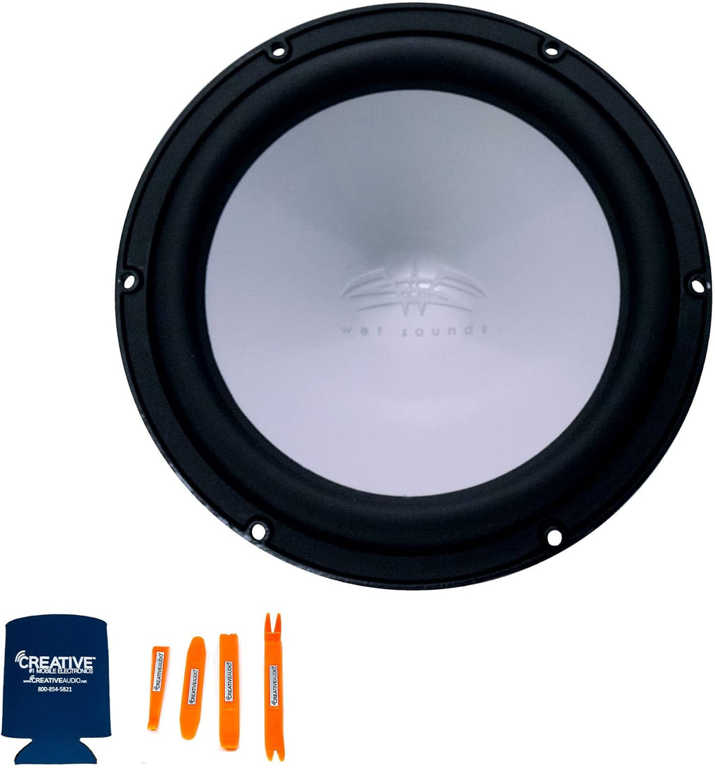 8" Black 4-Ohm Subwoofer with Subwoofer Grill with RGB LED kit C7731