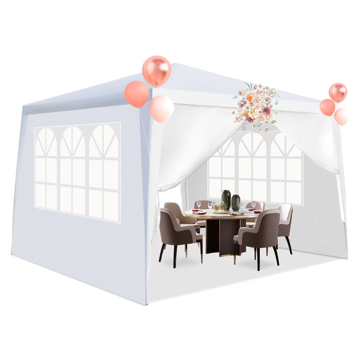 10' x 10' Canopy Party Tent with 4 Sidewalls L553