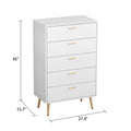 White 5 Drawer Dresser A2156