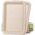 50 Pack 14-inch Compostable Sugarcane Food Trays Z680