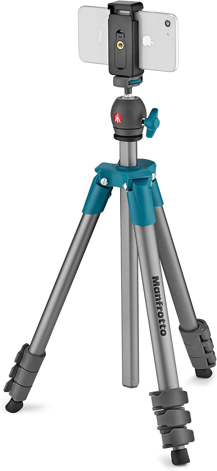 Compact Light Aluminum 4-Section Tripod Kit with Ball Head, Black, Pack of 2 M58149