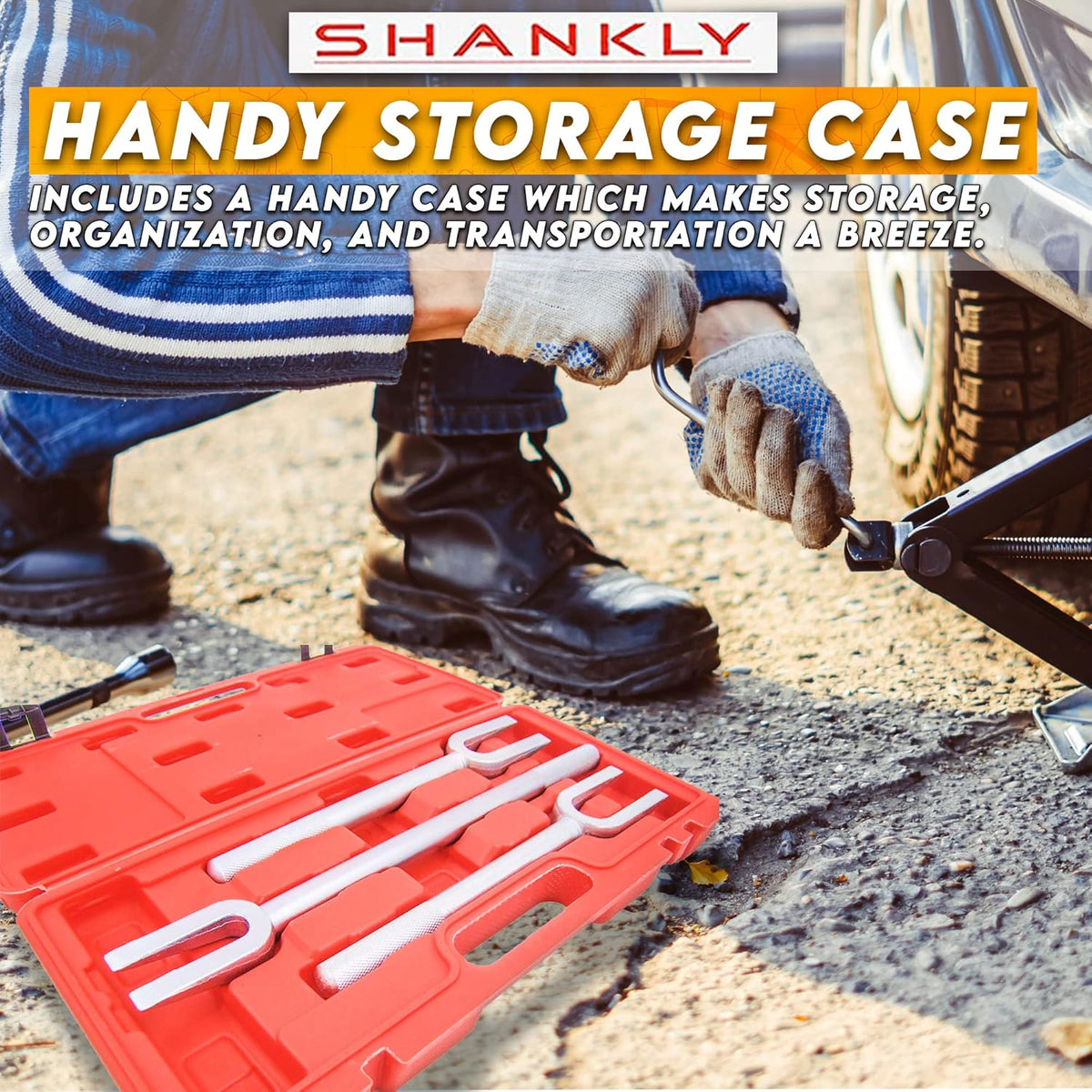 3 Piece Pickle Fork Tool Set with Heavy-Duty Balljoint Tool Case Z350