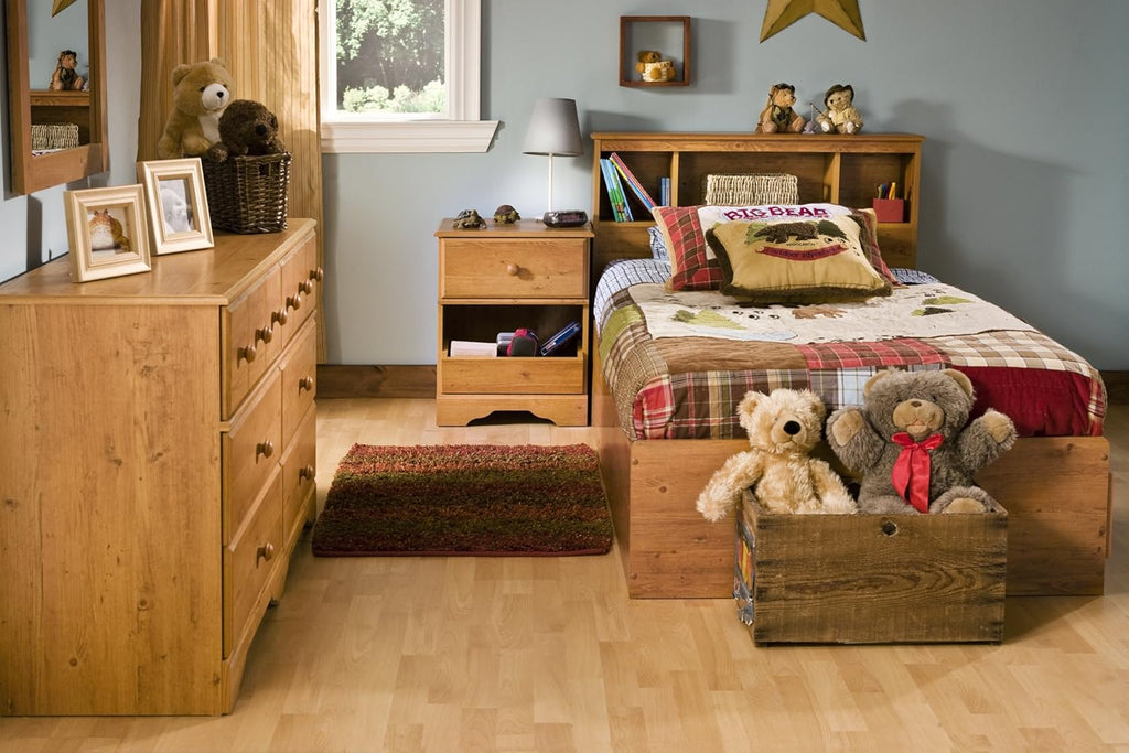 Country Pine Bookcase Headboard V613