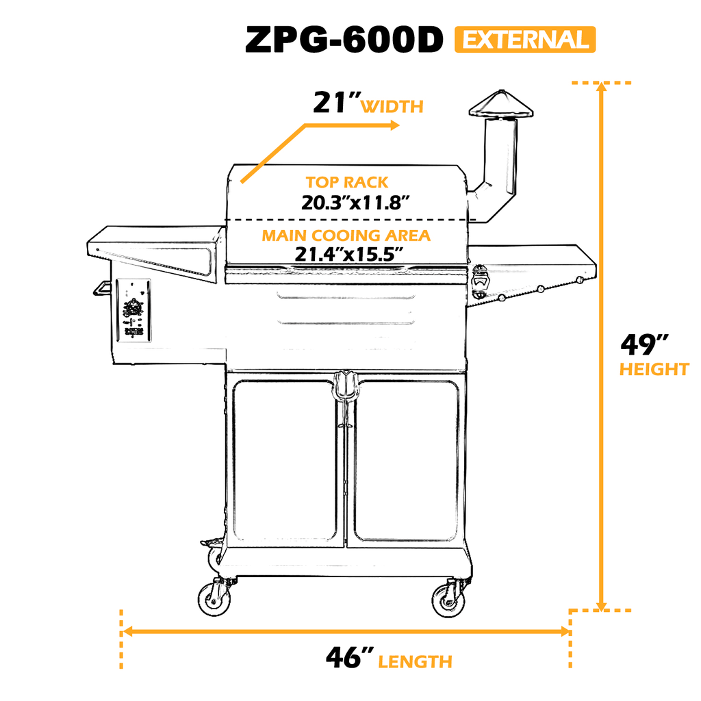 600d Wood Pellet Grill Smoker S6235