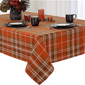 70 Inch Round 100% Cotton Plaid Tablecloth A508