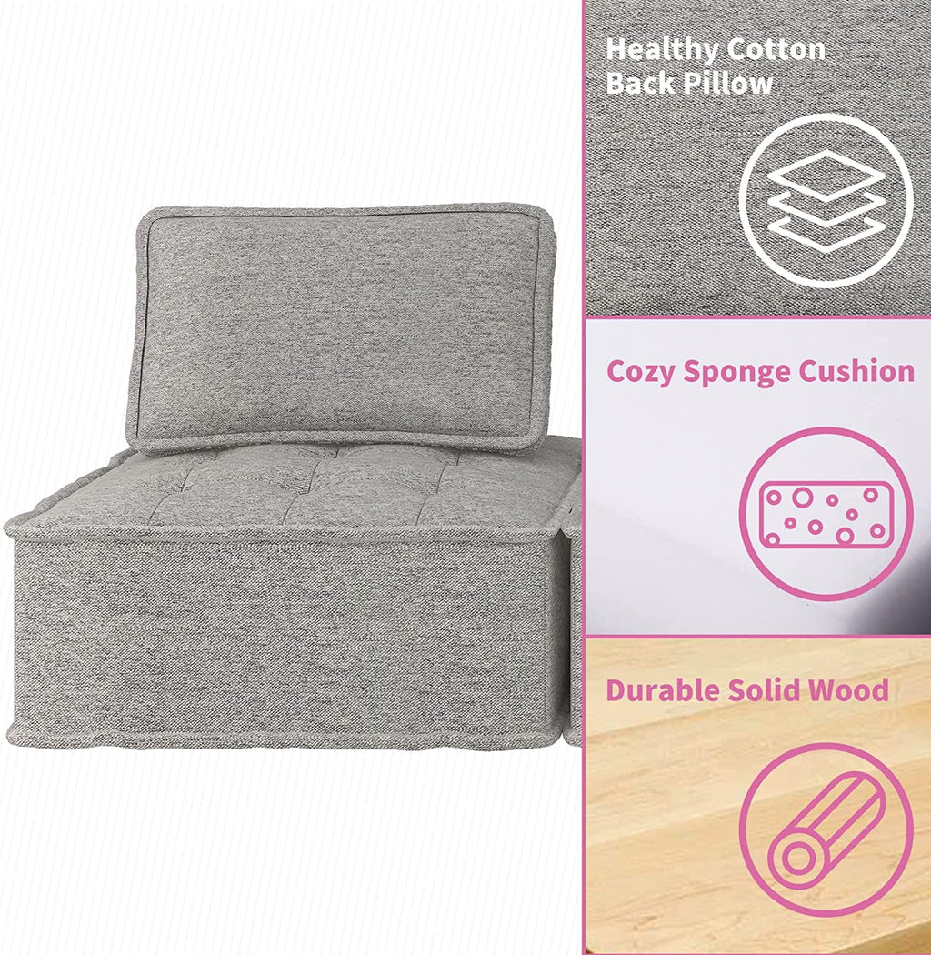 Light Grey 3 Seater Modular Sectional Sofa B8893