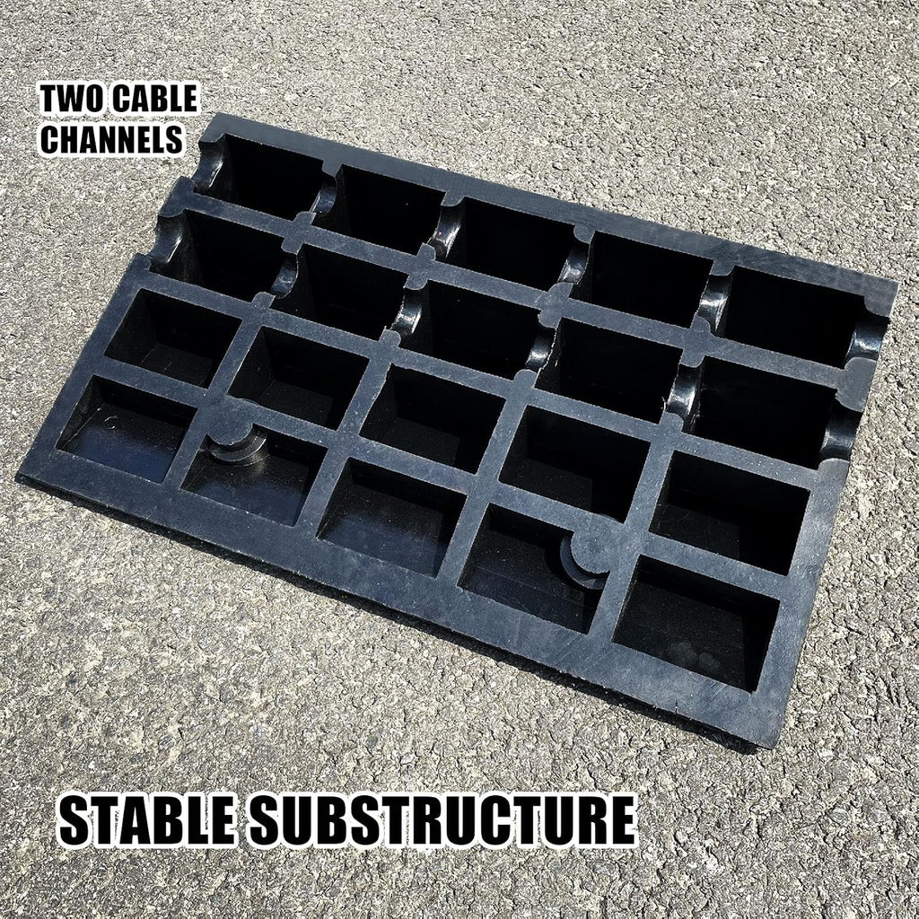 6 inch Rise Rubber Curb Ramp 23.5-in Width Non-Slip Heavy Duty Driveway Curb Ramps Q70790