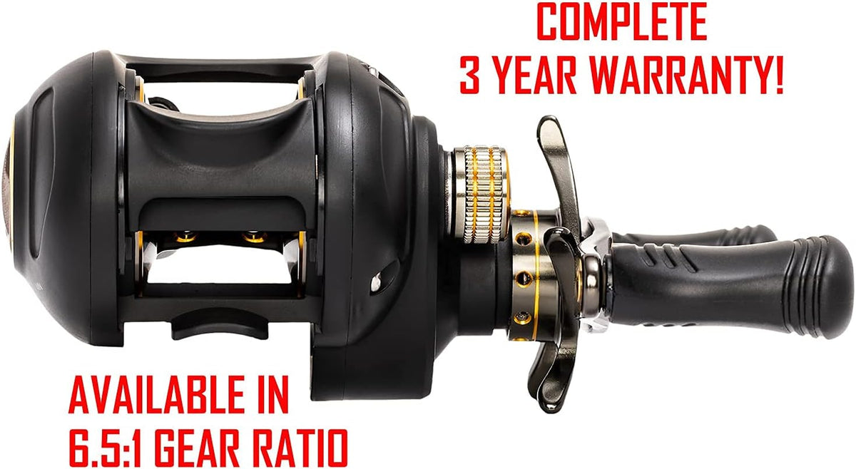 6.5:1 Gear Ratio 8+1 Bearing Aluminum Baitcasting Fishing Reel G881815
