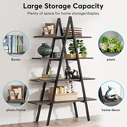 4-Tier Industrial Ladder Bookshelf G359268