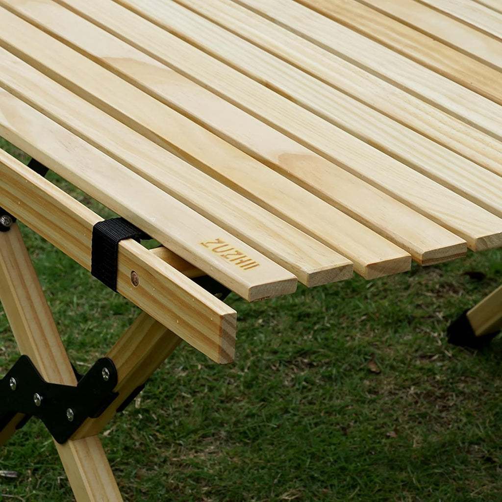 Portable Folding Wooden Camping Table with Carry Bag N231