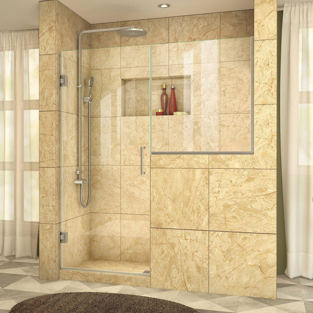 Brushed Nickel Hinged Shower Door J209
