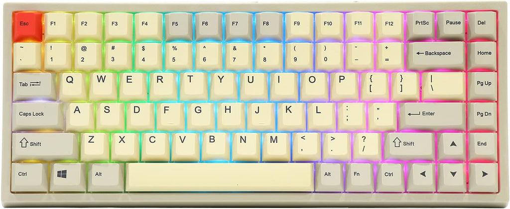 84-Key RGB Hotswap Wired Mechanical Keyboard with PBT Keycaps K61246