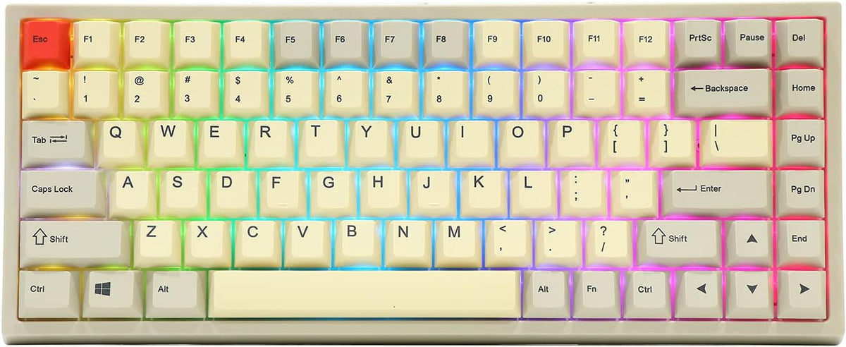 84-Key RGB Hotswap Wired Mechanical Keyboard with PBT Keycaps K61246