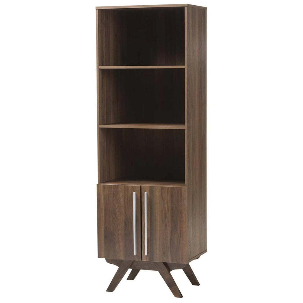 Walnut Brown Wood Bookcase P91775