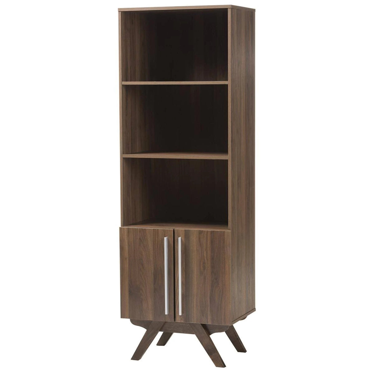 Walnut Brown Wood Bookcase P91775