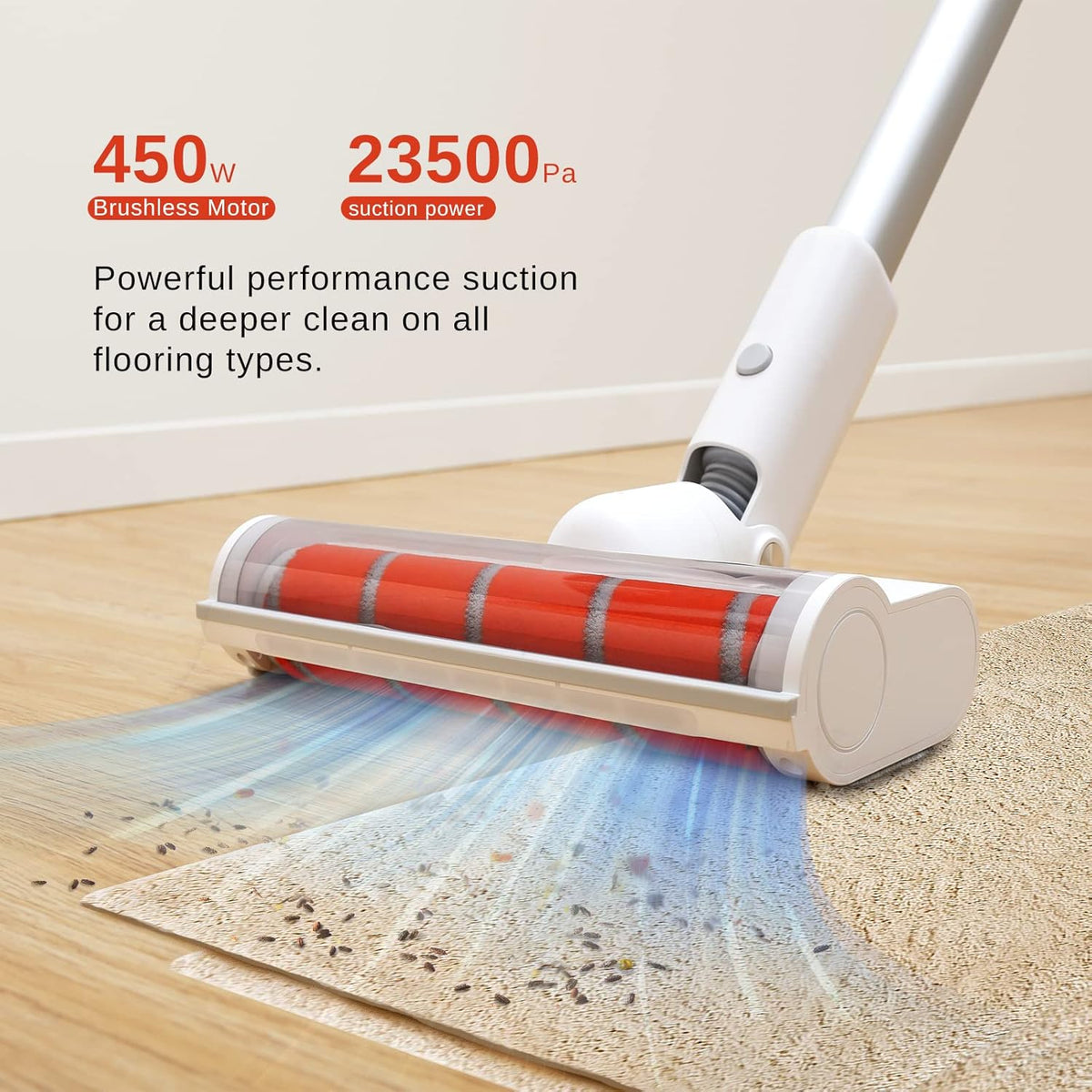 Cordless Stick Vacuum Cleaner, 23500Pa Suction, 60 Minutes Runtime, Lightweight Handheld Vacuum S413739
