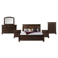 King Storage 6pc Bedroom Set Walnut E487