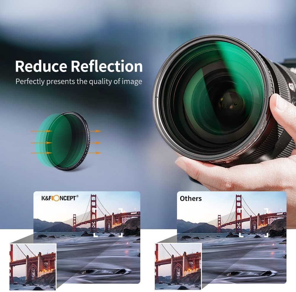 67mm Variable ND3-ND1000 Neutral Density Lens Filter V77375