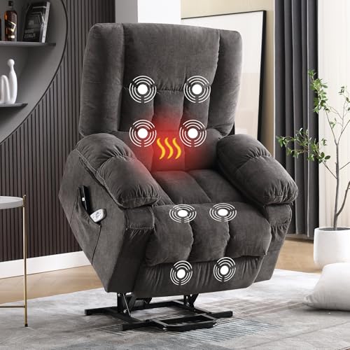 Power Lift Recliner Chair with Vibration Massage and Lumbar Heating U179219
