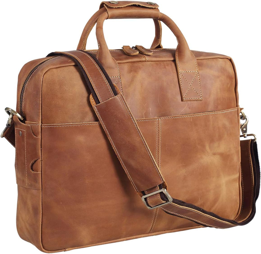 Leather 15.6 Inch Laptop Messenger Bag Z5160