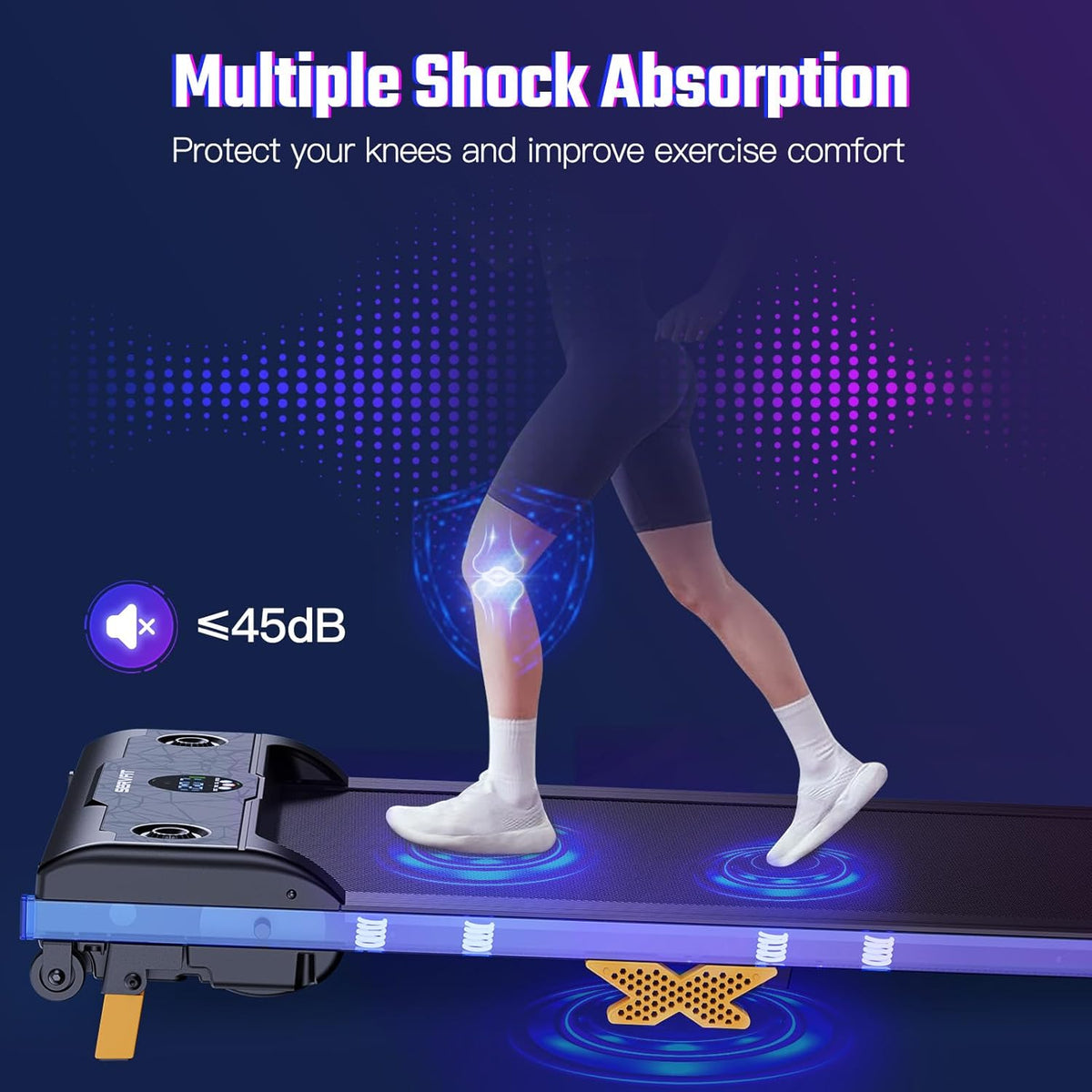 Under Desk Treadmill with Incline, Portable Walking Treadmill with Remote Control O18052