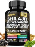 Shilajit Ashwagandha Rhodiola Rosea Panax Ginseng Turmeric Gingko Biloba Stinging Nettle Cordyceps Mushroom P959033
