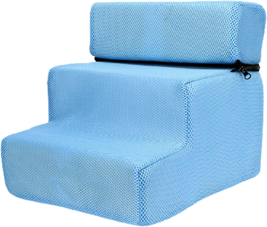 Blue Detachable Anti-Slip Faux Leather Dog Ramp Stairs Cover M5872