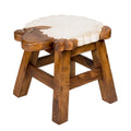 Hand Carved Acacia Hardwood Decorative Short Stool W530