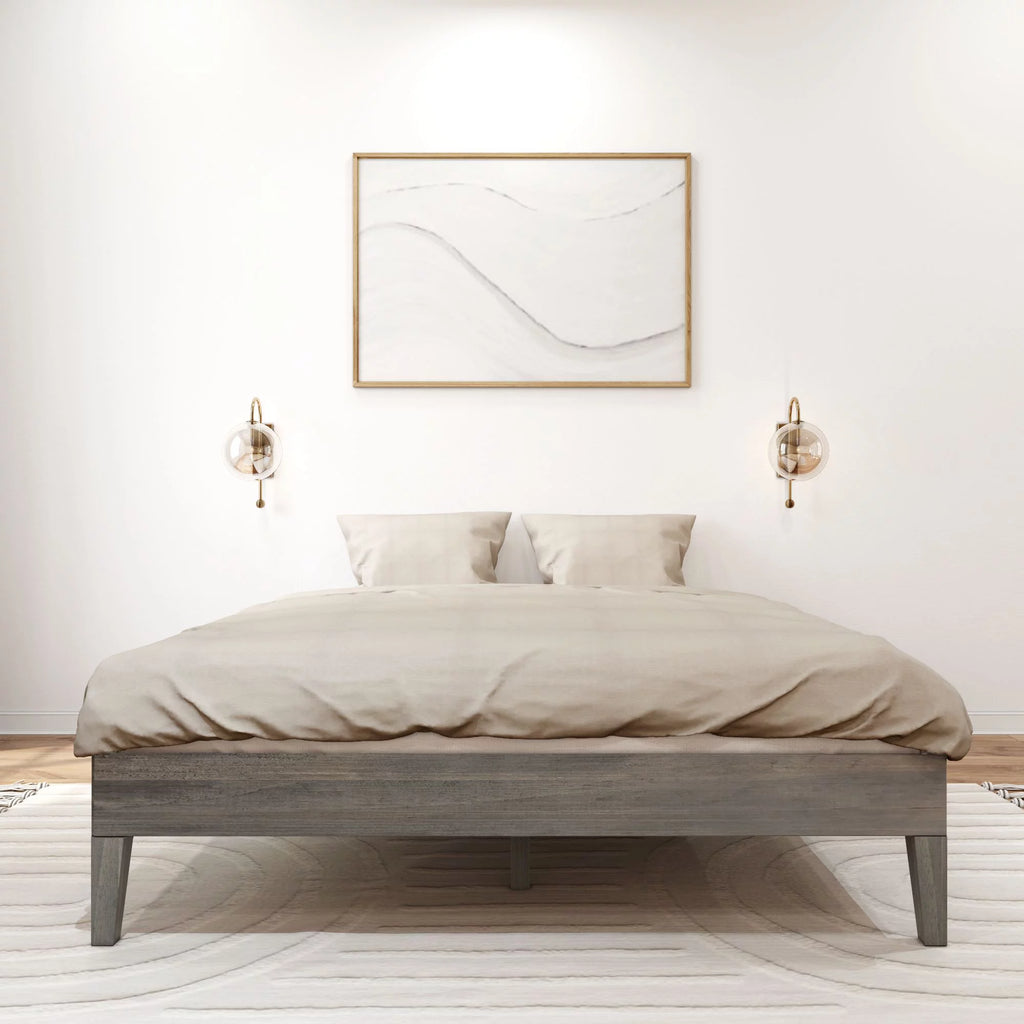 Queen Solid Wood Platform Bed Frame L6765
